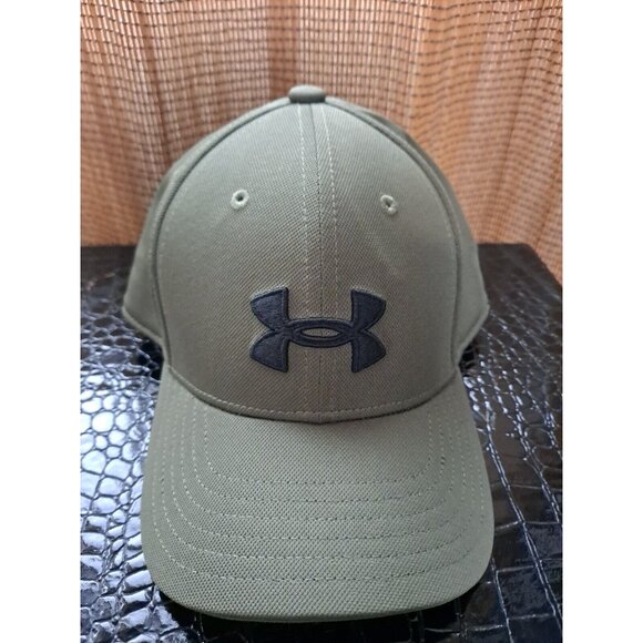 Under Armour A-Flex Green Youth Boys Stretch Fit Cap Embroidered Logo Sporty - Picture 1 of 9